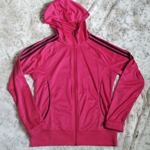 Adidas Hot Pink Zip Up Jacket- Size M